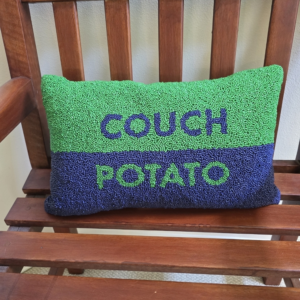 kate spade X Target Green and Blue Accent Pillow 12" X 18"